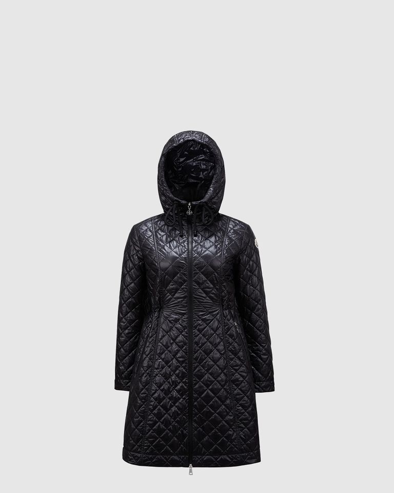 후드 다이아몬드 퀼팅 롱 다운 재킷 - 몽클 다운 패딩 참고 이미지